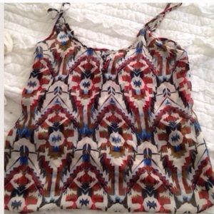 Dressy multicolored sheer tank top