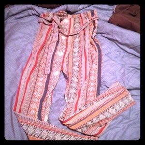 Forever 21 tribal parachute pants