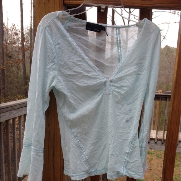 Blue see threw shirt