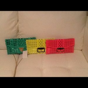Neon yellow or neon pink clutch