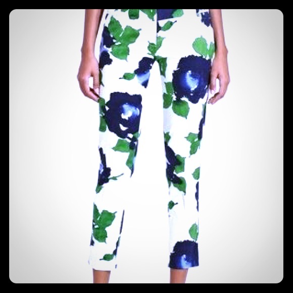 NWT Limited Drew Cut Floral Crop Pant Size 4