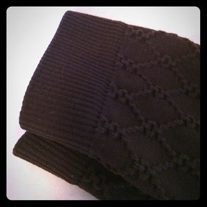 Textured tights/leggings ~ dark chocolate brown