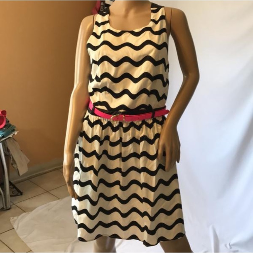 CITY STUDIOB/W Striped Casual Dress Juniors - Picture 3 of 8