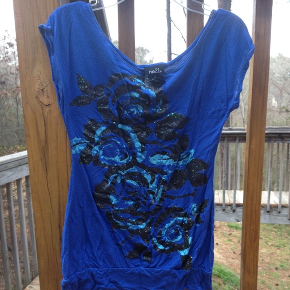 Blue sparkly shirt