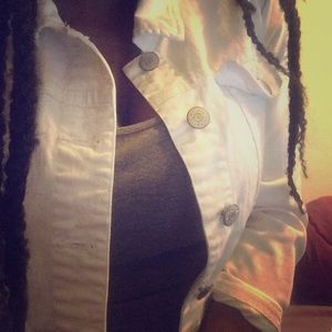 White jean jacket