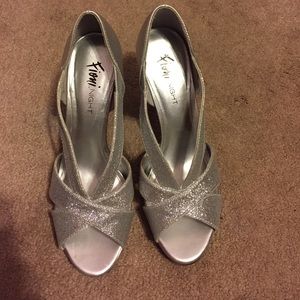 Silver Strapped Heels