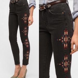 BDG embroidered cigarette jeans