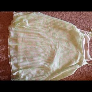 Lime green and white tank