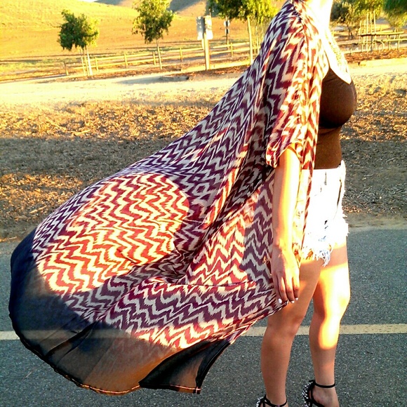 Dip Dye Caribbean Kimono