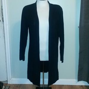 Long black cardigan