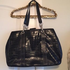 Black work bag, purse, diaper bag, travel bag!