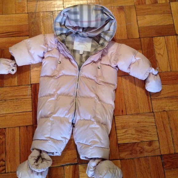 pink burberry snowsuit