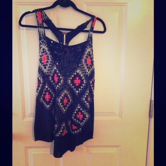 Free People Tops - Free people crochet shirt