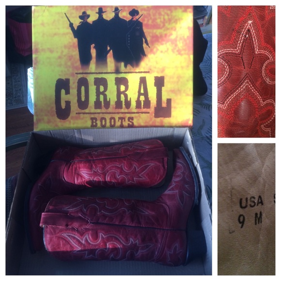 Red cowboy boots