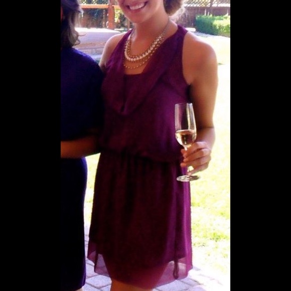 AQUA for Bloomingdales Purple Cocktail Dress