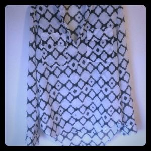 Black and white sheer top!!!