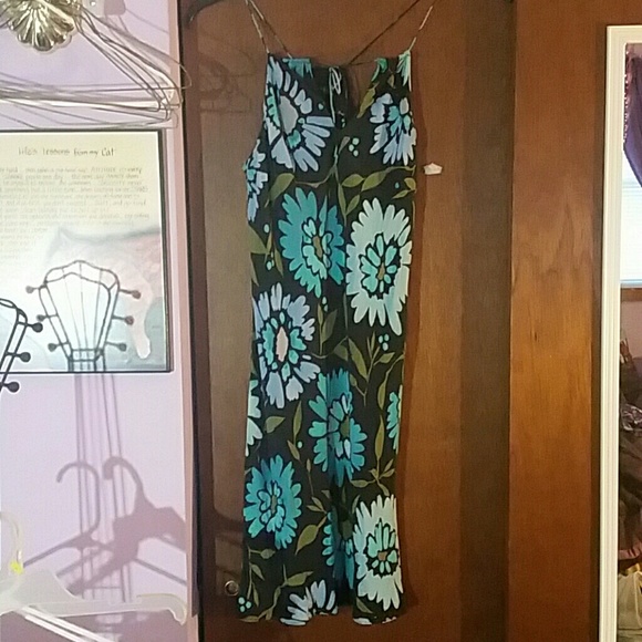The Limited Black/Blue Floral Dress - Size 2 - Picture 1 of 4