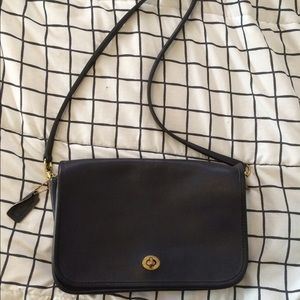 Vintage Coach Navy leather purse