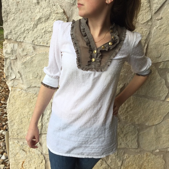 Cotton Swiss Dot Tunic Top