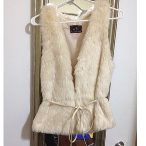 Ivory Faux Fur Vest