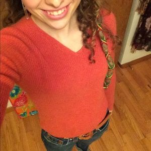 Orange Cashmere long sleeved sweater