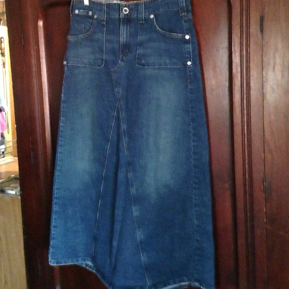 levis denim maxi skirt