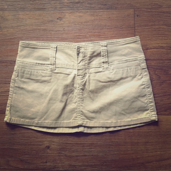 Corduroy mini skirt