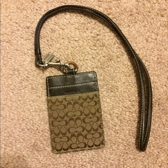 Coach lanyard and ID holder