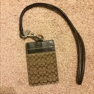 Coach lanyard and ID holder