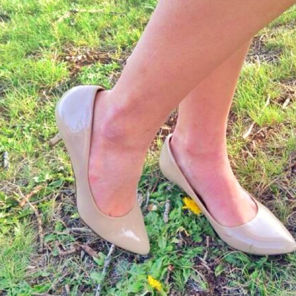 Low nude heels