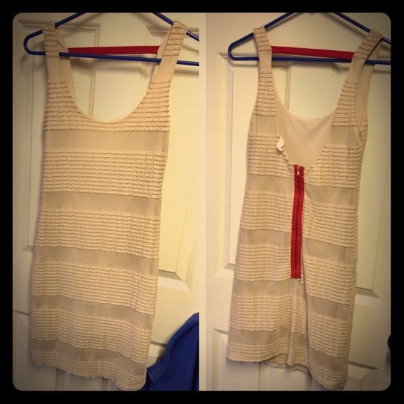 Nude fitted dress