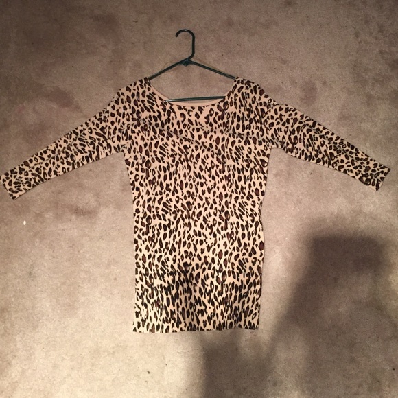 Cheetah sweater. Size runs small