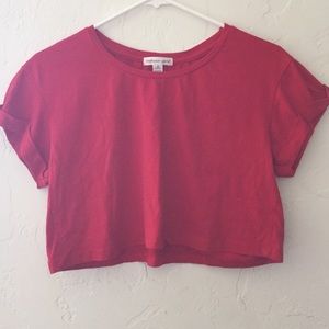Cute red crop top