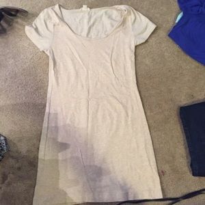 Medium cream tight t shirt dress size medium!