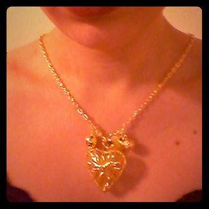 Beautiful heart necklace and stud earrings!!