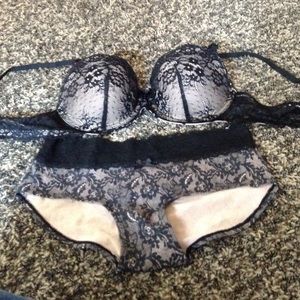 Lace bra and matching panties