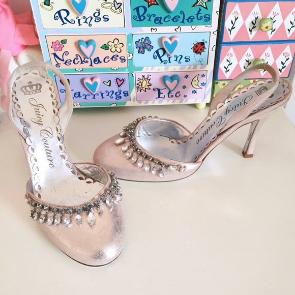 👑Princess Juicy Couture Rhinestone Kitten Heels