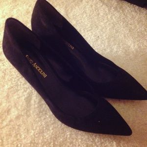 Black Pointy-Toed Enzo Angiolini Wedges