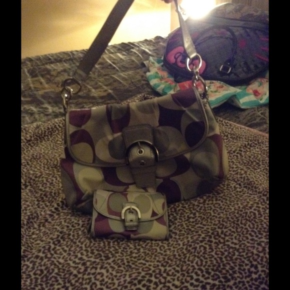 Coach purse with matching wallet