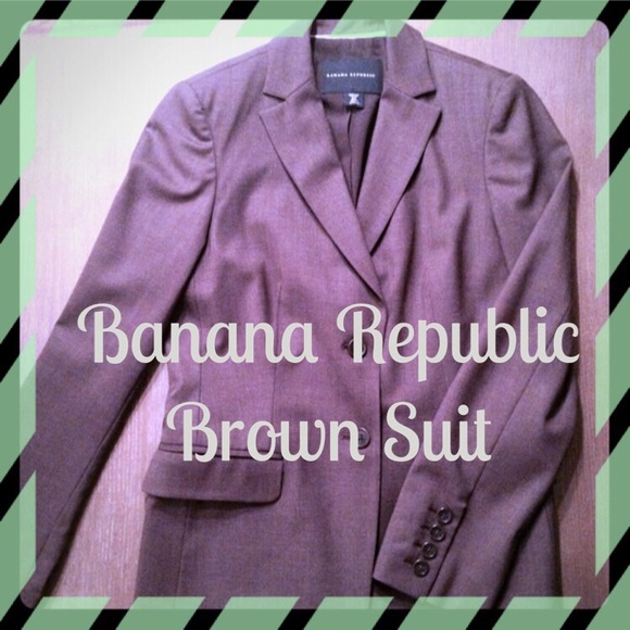 Banana Republic brown coordinating suit set
