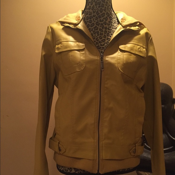 Pleather spring coat