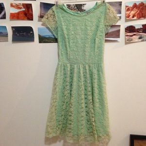 Vintage looking teal dress