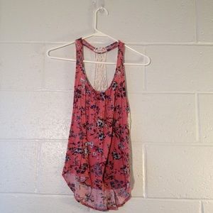 🔴SOLD🔴Full Tilt: Flower and Lace Tank Top