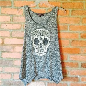 Long flowy skull tank top