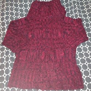 Red and Black Marled Sweater
