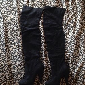 Swede knee high boots