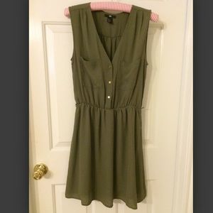 Military green dress