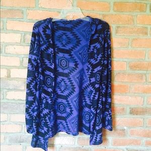 Blue and black Aztec cardigan