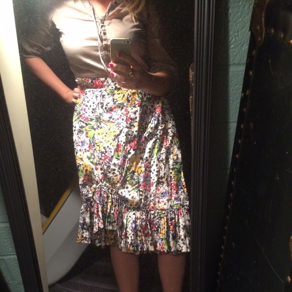 Floral anthro skirt *altered