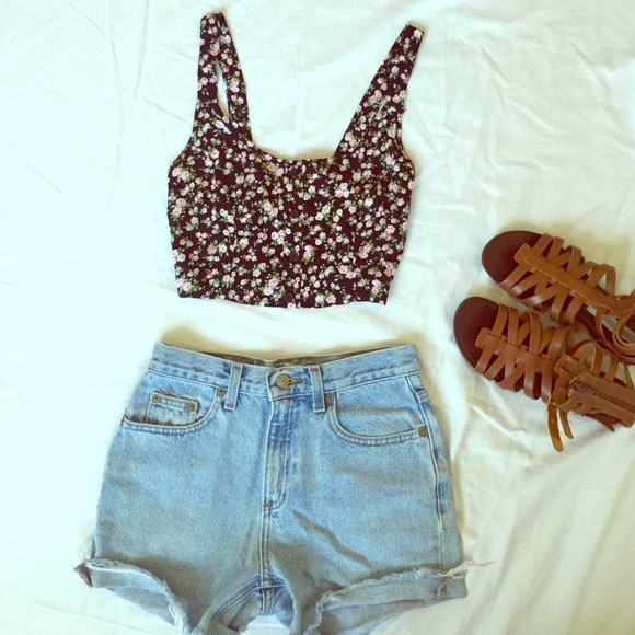 Floral print crop top
